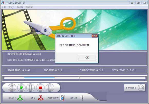 Audio Splitter Utility screen shot
