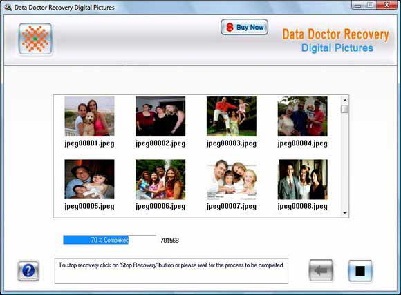 Screenshot of Digital Photo Recovery Utility