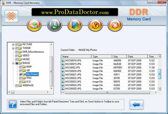 Screenshot of Data Card Recovery Software