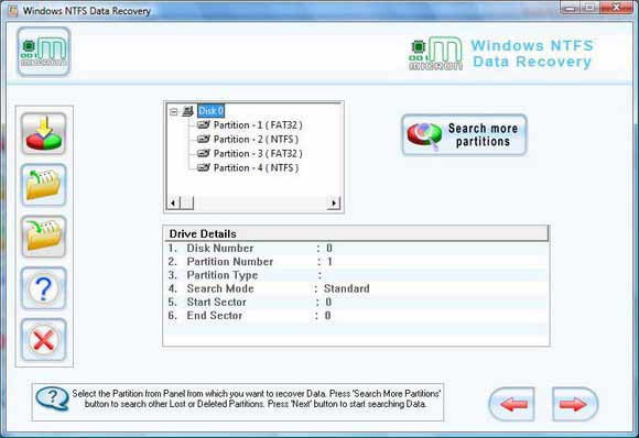 Screenshot of Deleted NTFS Files Recovery