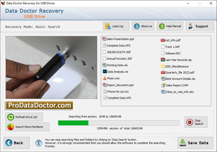 Screenshot of Data Recovery Pen Drive