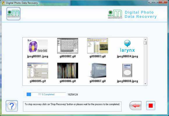 Digital pictures recovery software recovers lost photographs, snapshots, images
