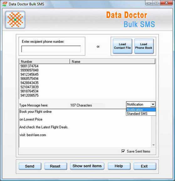 Pocket PC Group SMS Software 2.0.1.5 screenshot