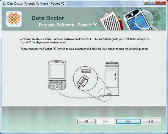 Screenshot of PDA Mobile Forensic Software