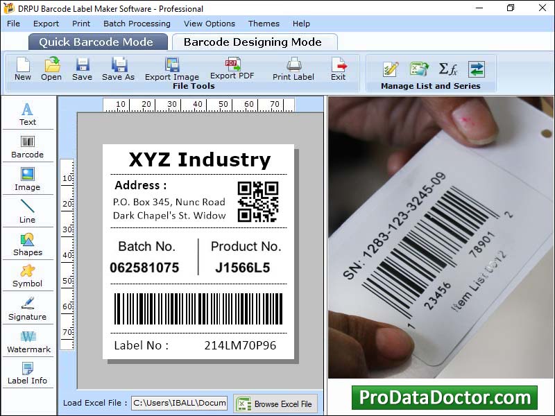 Barcode Label Maker screen shot