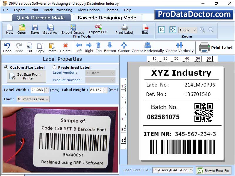 2d Barcodes for Shipping screen shot