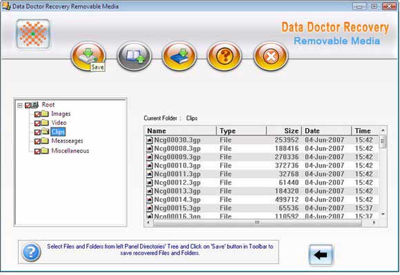 Removable Media Restoration Tool screen shot