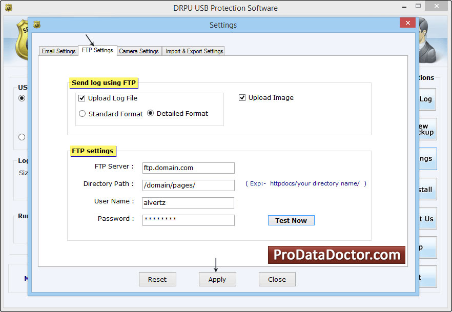 Screenshot of USB Drive Disabling Software