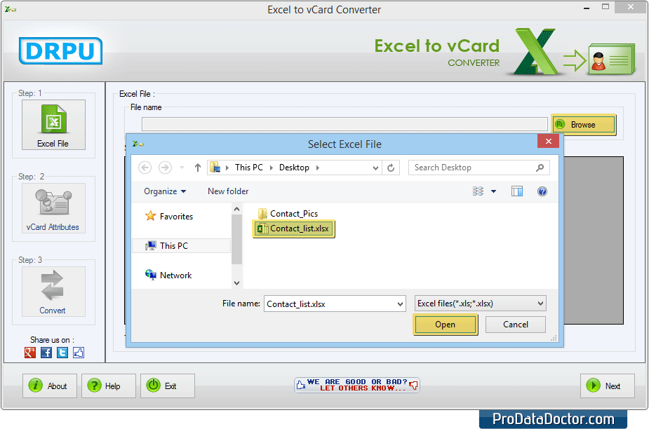 Excel to vCard Converter