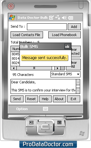 Software de SMS em massa para Pocket PC para o celular
