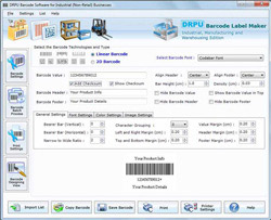 Industrial manufacturing and warehousing Barcode maker