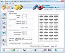 Packaging supply and distribution industry Barcode maker