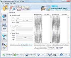 Post office and bank Barcode maker