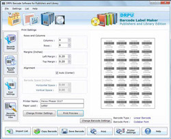 Publisher and library Barcode maker