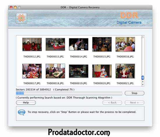 Screenshot of Mac Recovery Software for Camera