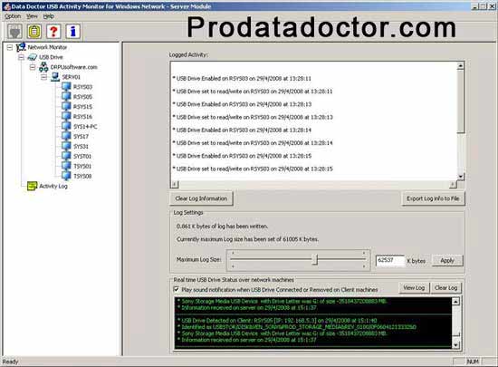 Screenshot of USB Data Protection Tool