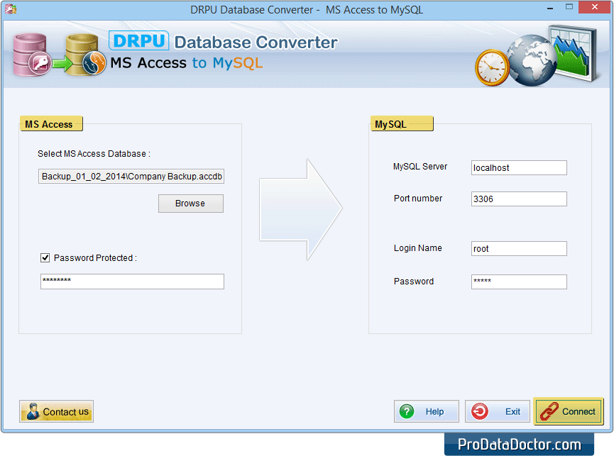 mysql 데이터베이스에 액세스 할 수 ms 컨버터