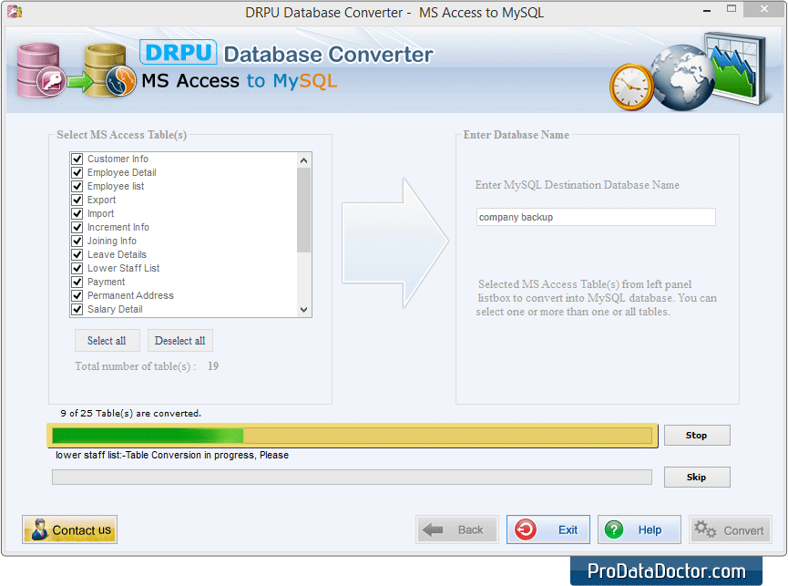 MS Access to MySQL Database Converter