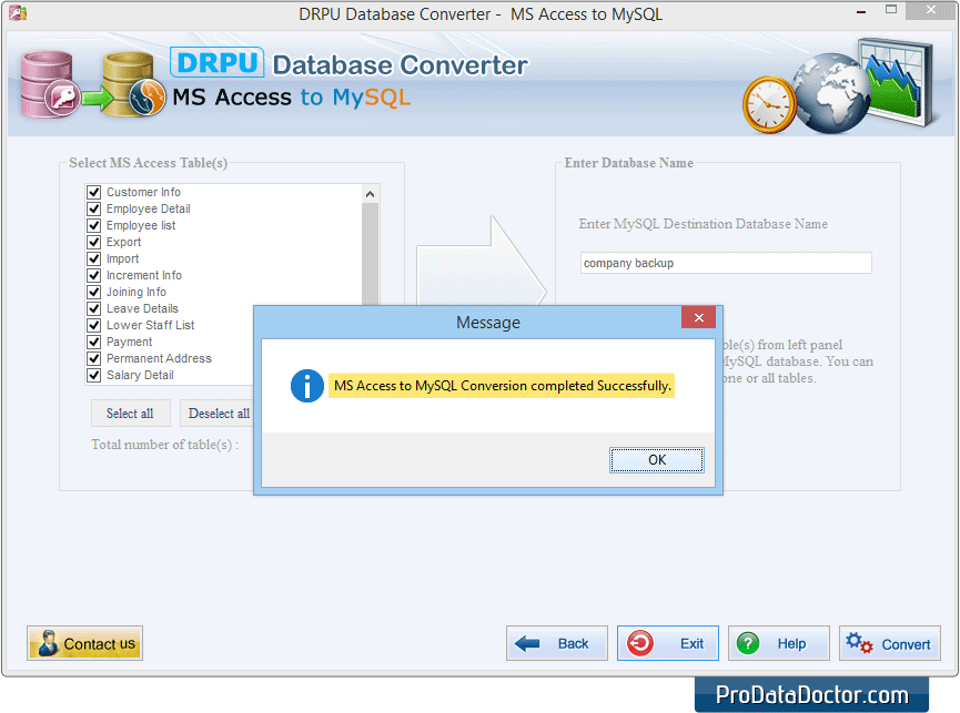 MS Access to MySQL Database Converter