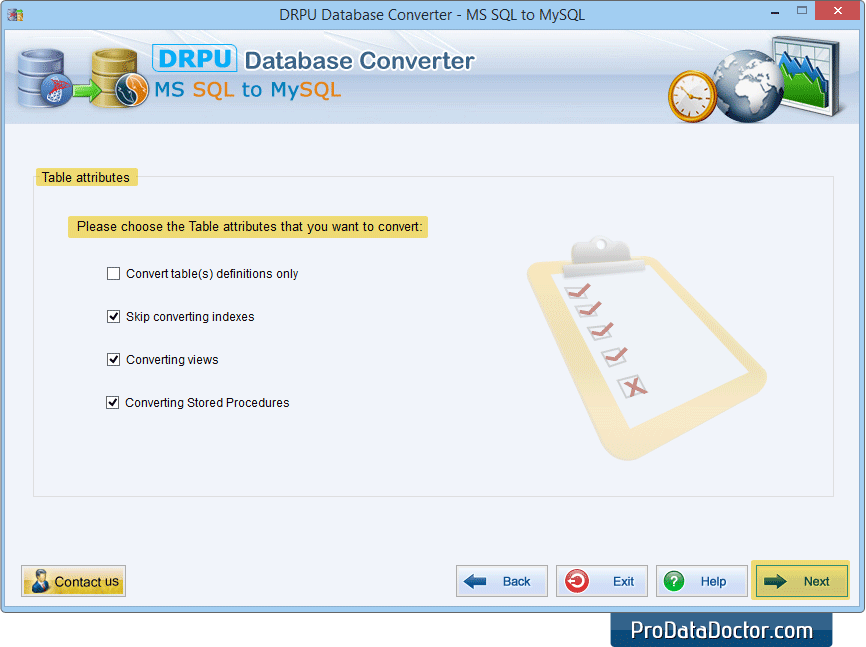 Wählen Sie die Attributtabelle