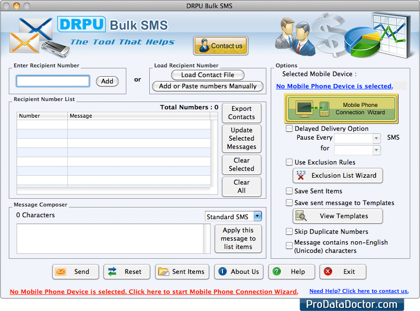 Mac Bulk SMS Software for GSM Mobile Phones