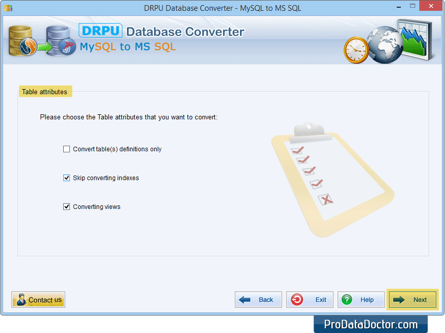 MySQL para MSSQL Database Converter