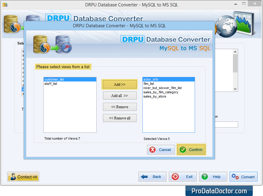 MySQL to MSSQL Database Converter