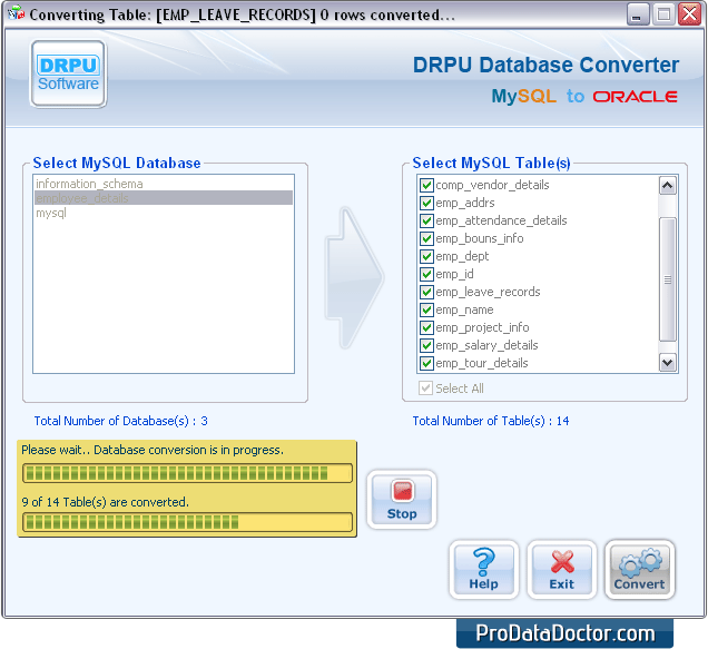 MySQL to Oracle Database Converter