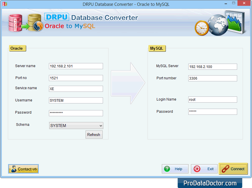 Oracle to MySQL Database Converter