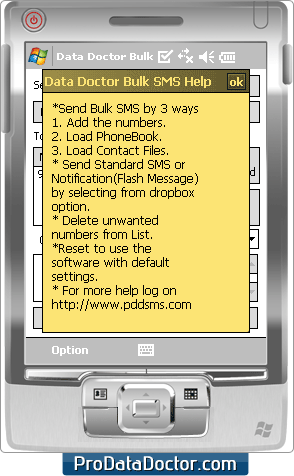 Software de SMS em massa para Pocket PC para o celular