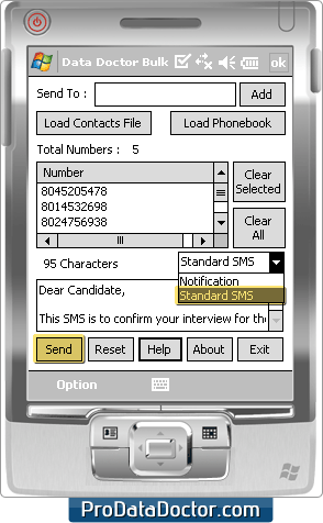 Bulk SMS Software for Pocket PC to Mobile