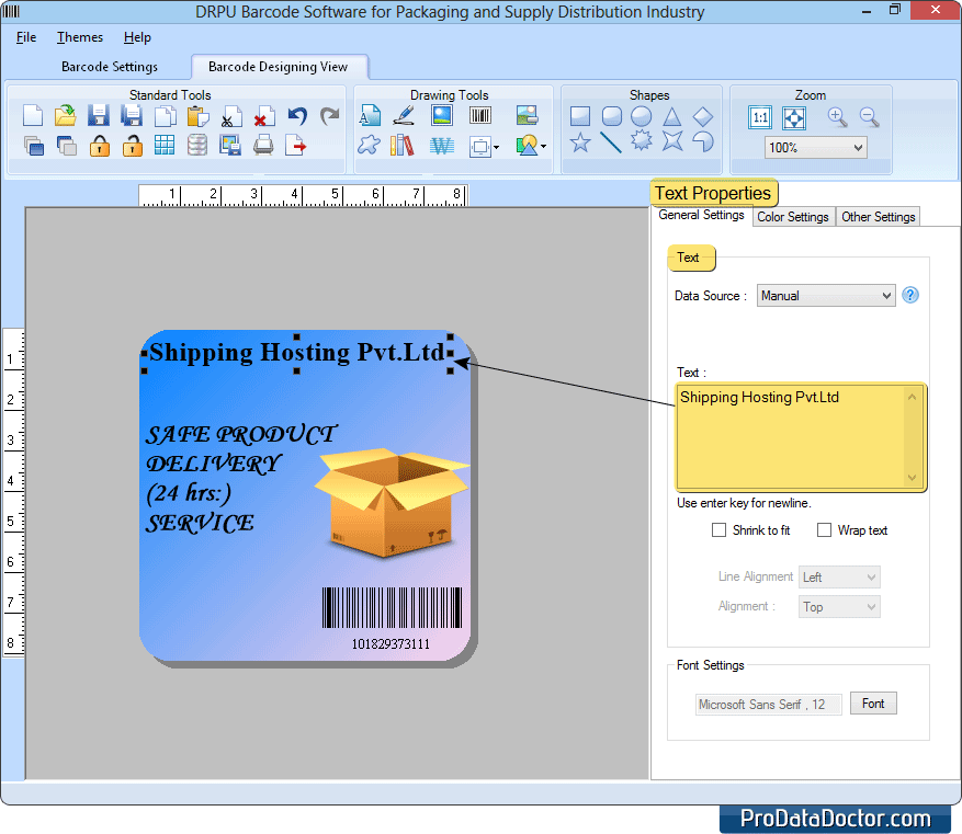 Barcode Label Maker for Packaging supply industry barcodes creates labels