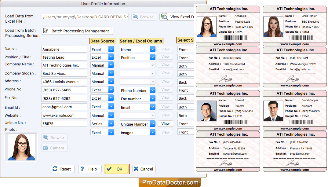 User Profile Information