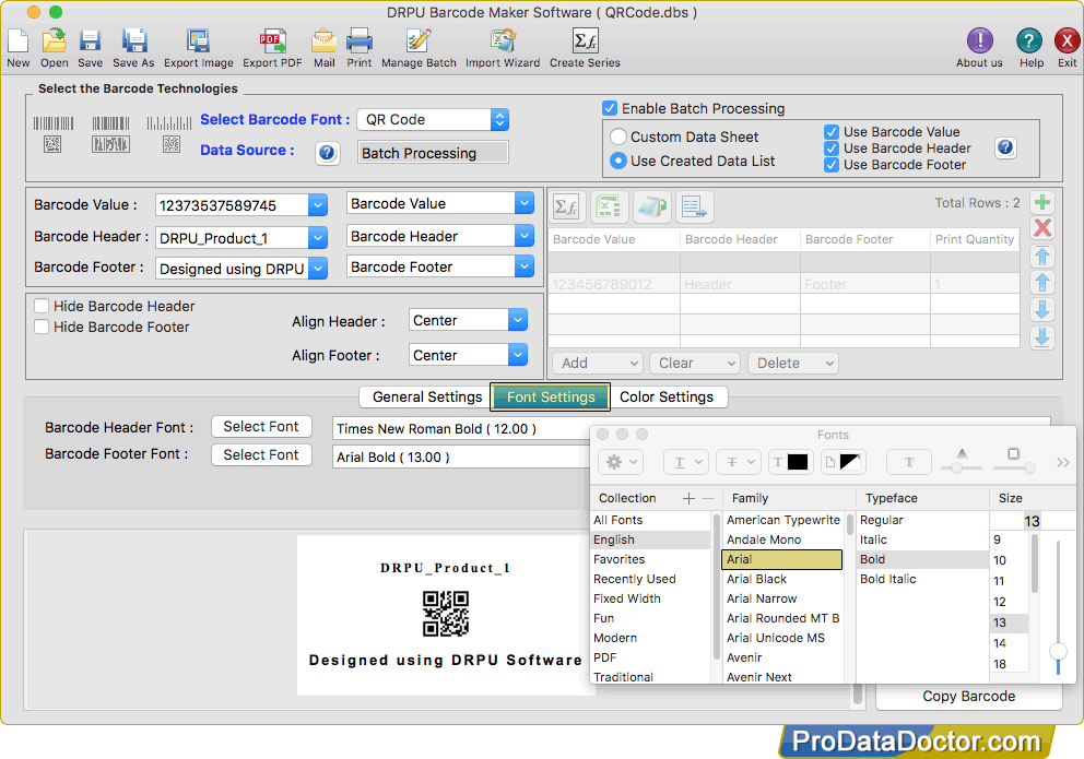 Mac Barcode Label Maker - Standard Edition