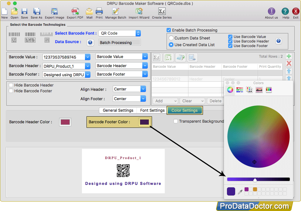Screenshots of Mac Barcode Label Maker - Standard Edition to design tag badges