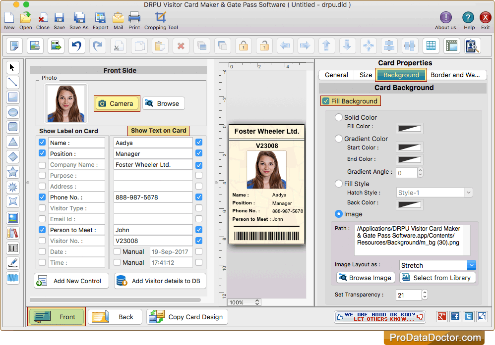 Visitors ID Cards and Gate Pass Maker for Mac